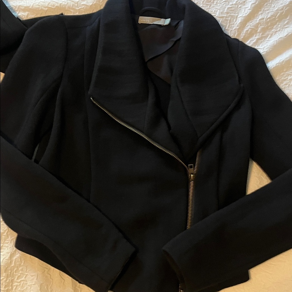 Vince Black Blazer with Zipper